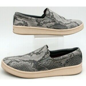 Mark Nason Los Angeles Womens 8 Grey Snakeskin Slip On Sneakers Shoes 68700 UK 5